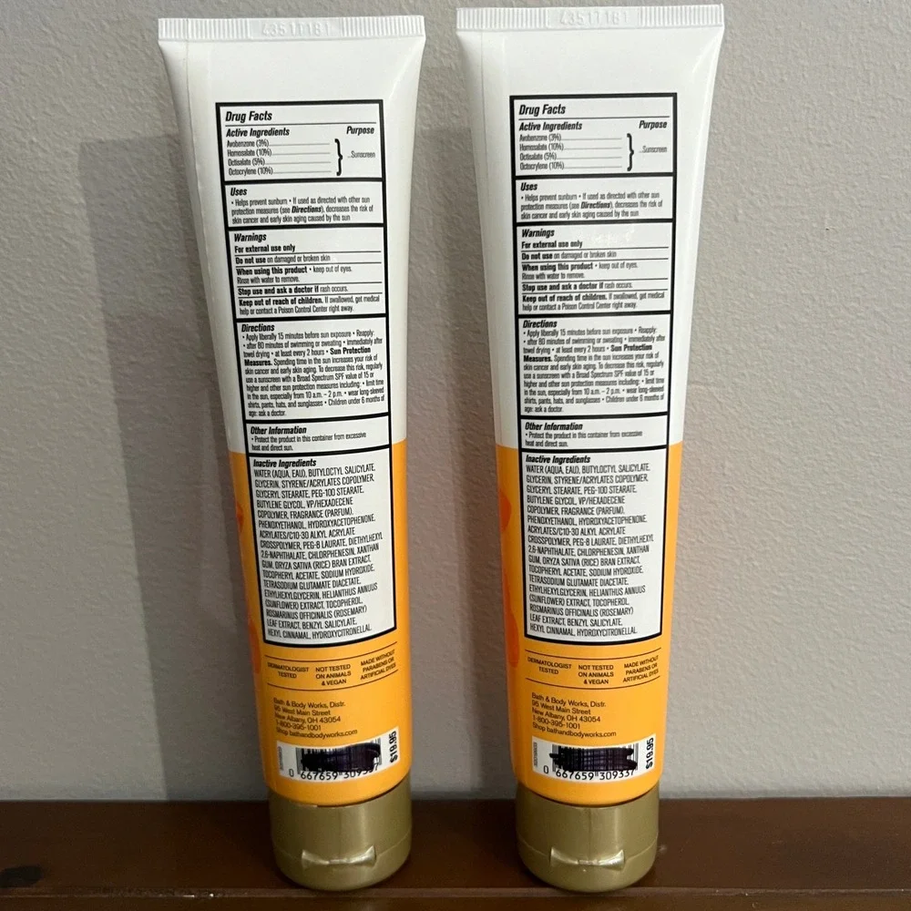 Bath & Body Works Tahiti Isle Sunscreen Lotion SPF 30 6oz 2-Pack Bundle